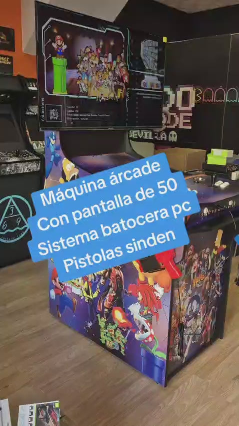 maquina arcade 50 pulgadas con pistolas
